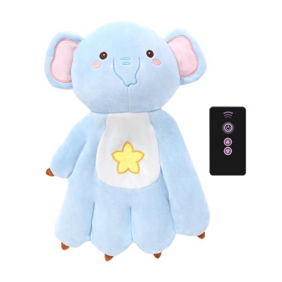Baby-Patter für den Schlaf, Baby-Beruhigungskissen, elektrische Baby-Beruhigungspalme, Baby-Schlafpalme mit Fernbedienung Elephant