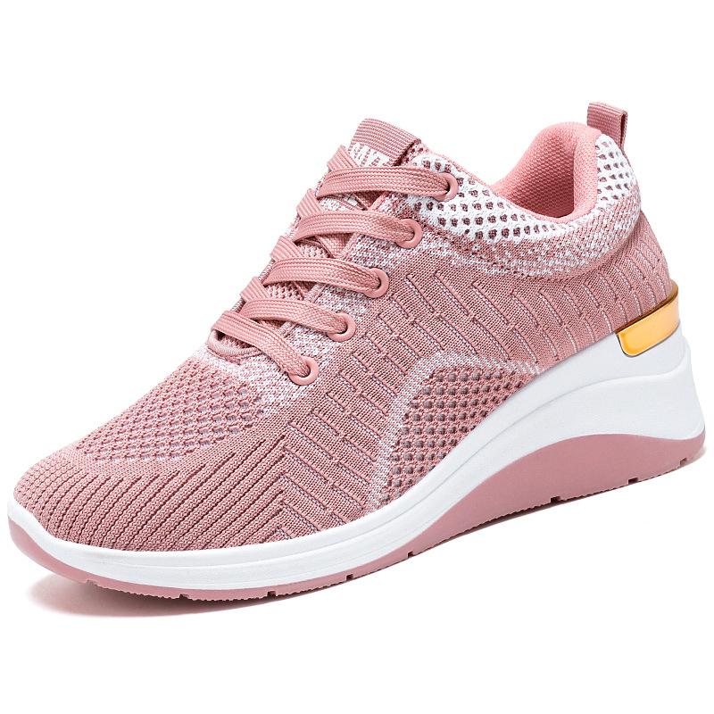 Schuhe für Damen Sommer Neuer Stil Damen Schuhe Dicke Sohle Schuhe Atmungsaktive Schuhe Lässige Sneaker Damen 41 white