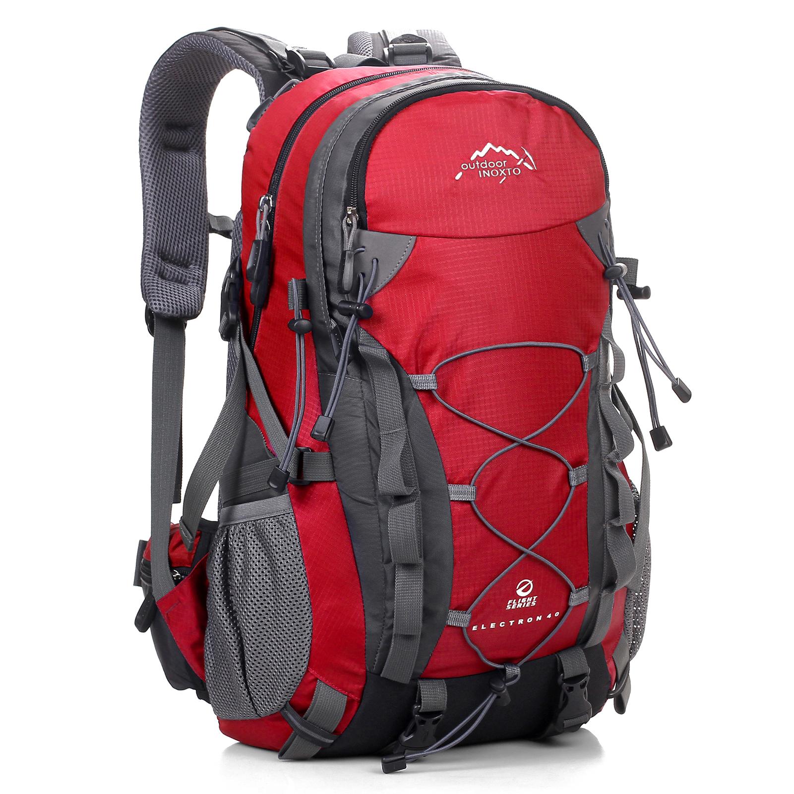 40L Männer Frauen Trekking Rucksack Bergsteigen Tasche Outdoor Reise Zelt Rucksack für Camping Wandern rot