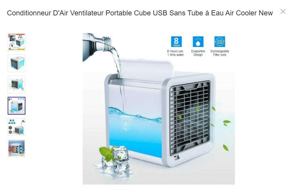 Tragbares Mini-Klimagerät mit Dampfventilator und LED