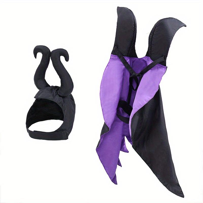 Katzen-Halloween-Umhang-Kostüm, Haustier-Vampir-Umhang, Welpen-Katzen-Rollenspiel-Kostüm, Teufels-Hexe-Party-Kostüm, Einheitsgröße, passend für Klein/Mittel black