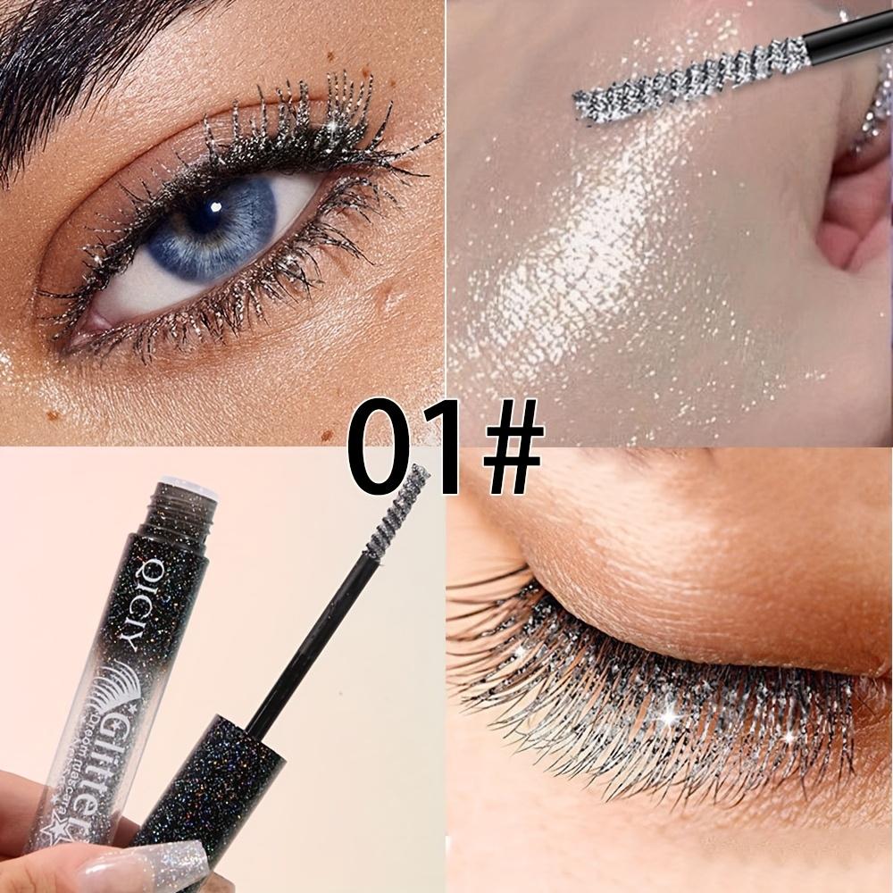 1 Stück Diamond Shine Wasserdichte Volumen-Schwung-Mascara Glitzer Schnee-Effekt, Wischfeste Augen-Make-up für Alle Hauttypen Damen-Kosmetik