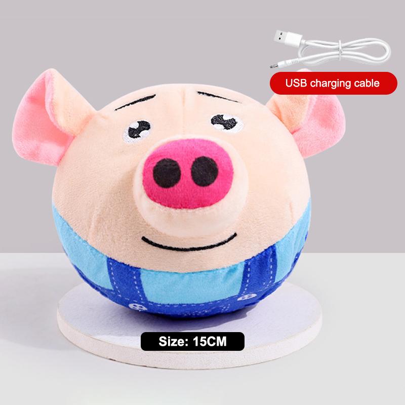 Haustier Interaktives Spielzeug Automatischer Hüpfball Bissfest Welpenspielzeug Hüpfendes Quietsch-Hundeball Haustier Kauspielzeug Haustierbedarf