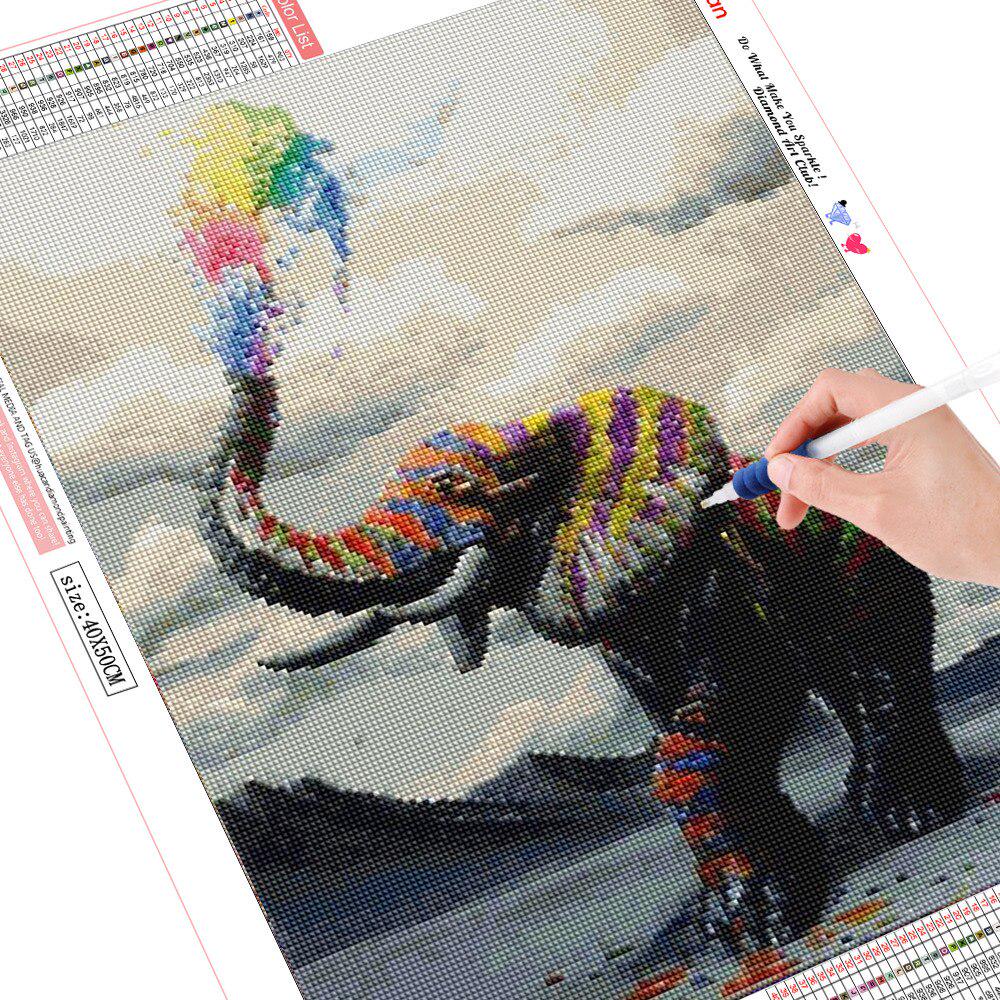 Diamant-Stickerei, Gemälde, Elefant, 5D, Diamant-Mosaik, Tier, DIY, Diamant-Malerei-Set 20X30