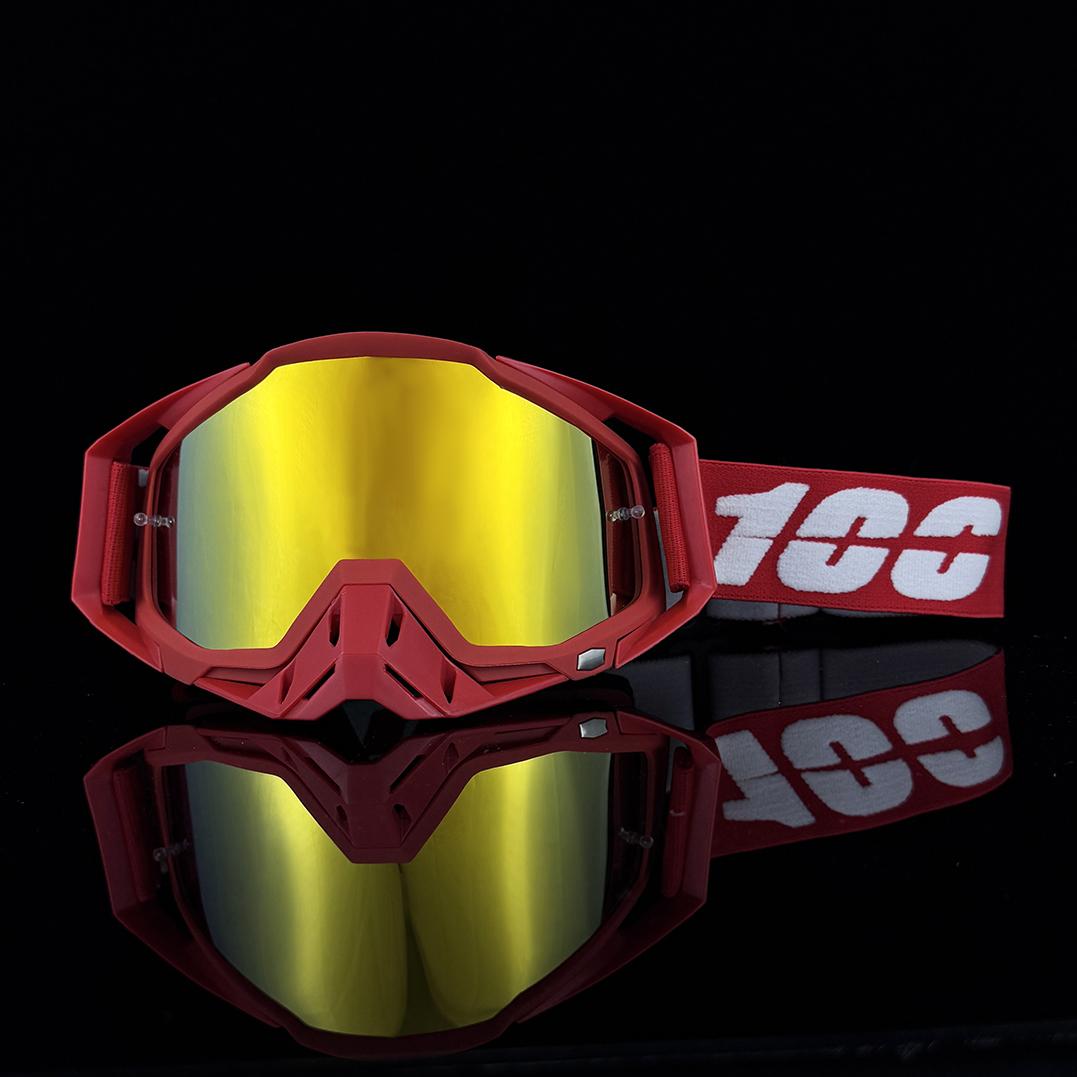 100 Motocross-Brille Motorrad-Sonnenbrille Mann MTB ATV Maske Winddicht Schutz Skifahren Radfahren Rennen Offroad-Brille