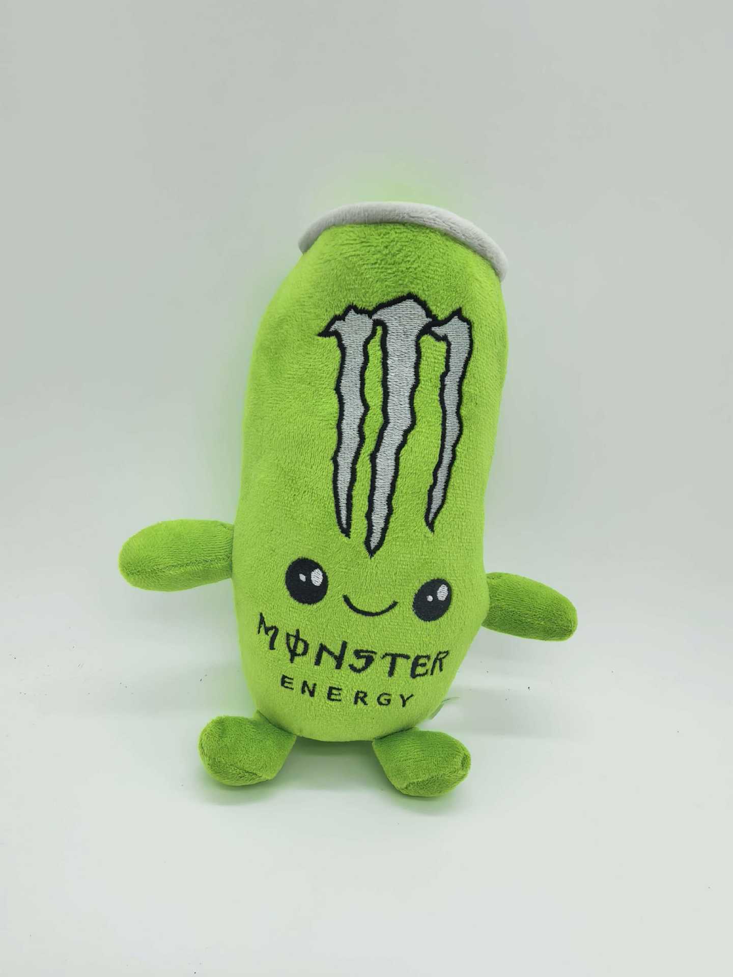 Monster Energy Zero Ultra White Energy Drink Plüschtier Niedriges Kissen Spielzeug Super Weiches Kuscheltier 25cm grün