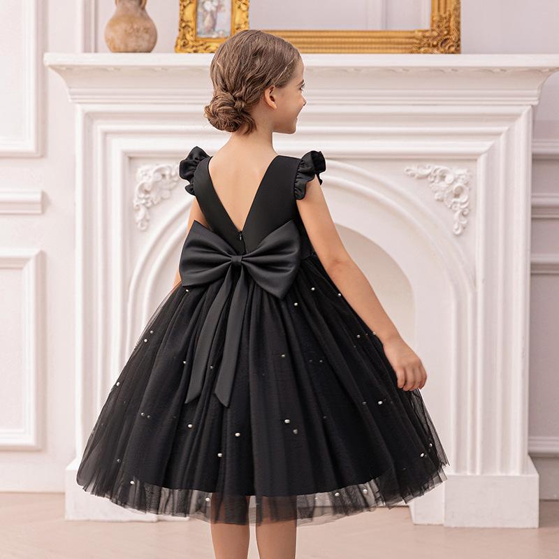 Kinderkleider für Mädchen Kleidung Kinderkleidung Fee Prinzessin Mädchenkleid Tanzkleidung Bühne Party Spitze Cosplay Kostüme 120 schwarz