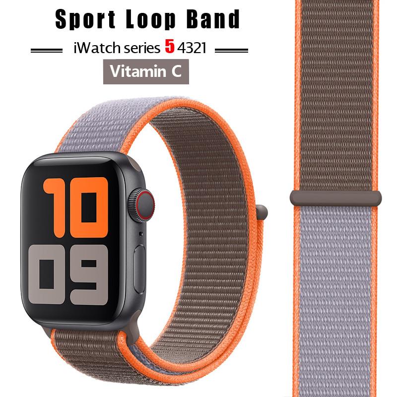 Nylon-Sportarmband für Apple Watch Armband 44 mm/40 mm Apple Watch 6 SE 5 4 3 Armband Iwatch Armband 38 mm/42 mm Armband mit Uhrenzubehör 42mm or 44mm