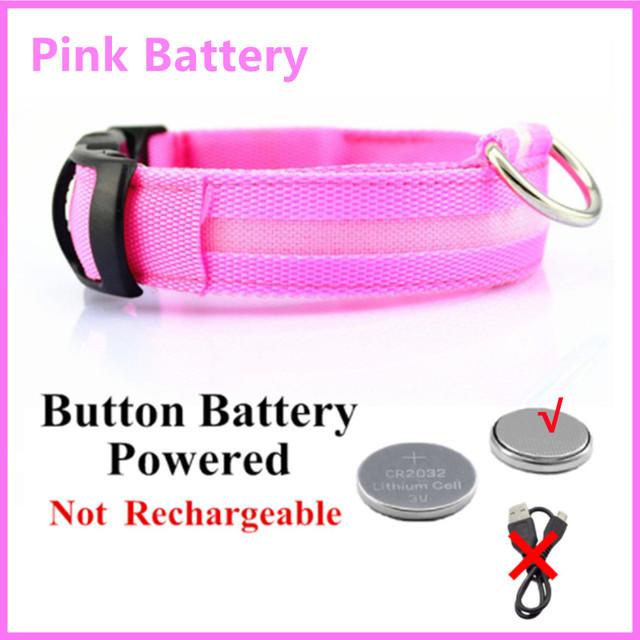 LED leuchtende Hundehalsbänder, wiederaufladbar, wasserdicht, leuchtendes Halsband, verstellbares Hunde-Nachtlicht-Halsband, Haustier-Hunde-Sicherheitshalskette XS