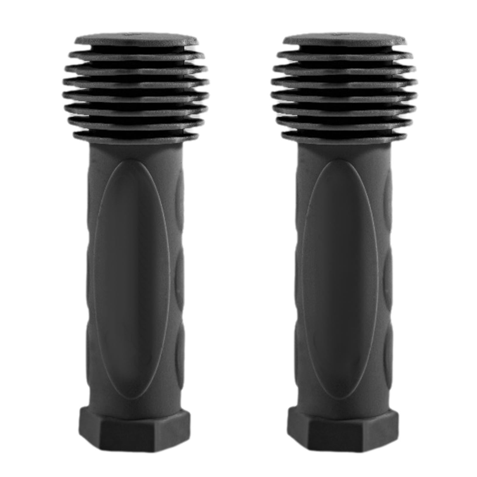 Kinder-Scooter-Griffe, Ersatz-Lenker für 3/4-Räder, Kinder-Tretroller, Fahrrad, Schaukelauto, Schubkarre, 2er-Pack A schwarz