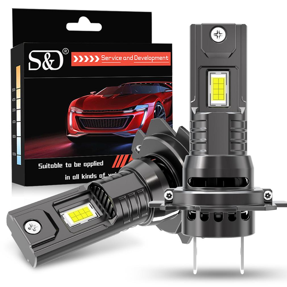 2 Stücke H7 LED Scheinwerfer Canbus Leuchtmittel Mini Wireless 25000LM 80W 6500K CSP für Auto Scheinwerfer Auto Turbo Lampen led Automobil Plug & Play Licht 12V