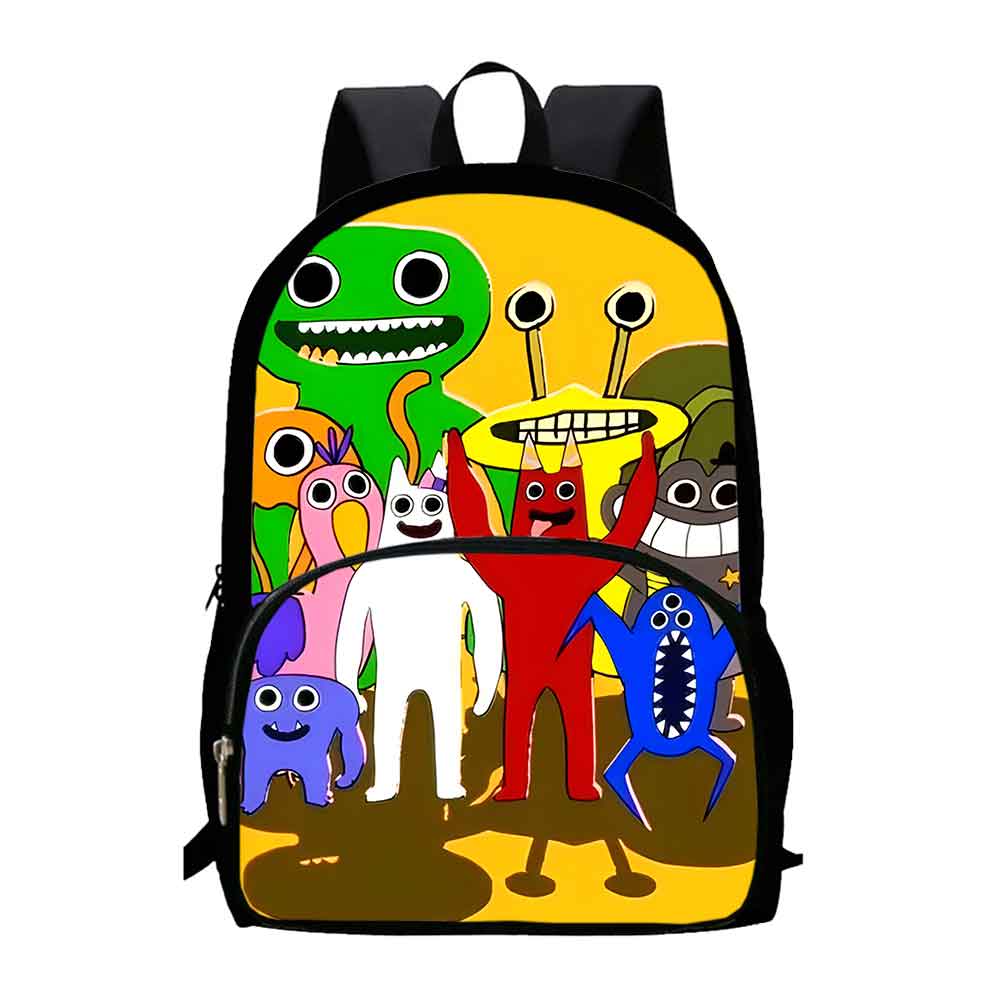 Garten Prints of Banban Schulrucksack für Klasse 1-5, Cartoon-Prints Schultaschen für Jungen Mädchen, Kinderrucksack Büchertaschen 15inches
