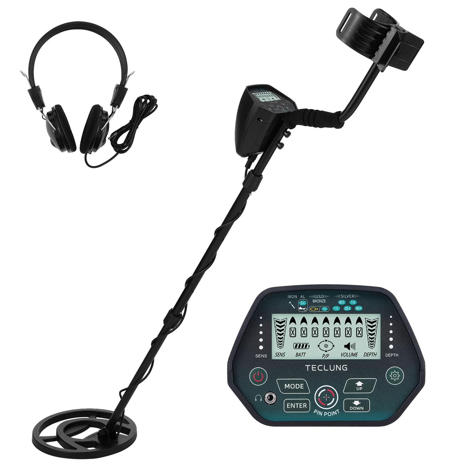 Professioneller Metalldetektor für Erwachsene, punktgenauer Golddetektor mit LCD-Display, wasserdichte Suche schwarz