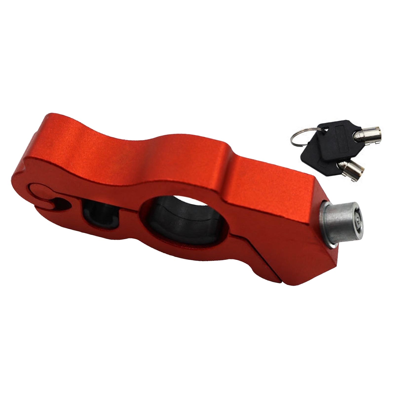 Motorrad-Griffschloss, verhindert Diebstahl, CNC-Aluminium-Lenkerschloss für Dirtbike, Moped, Roller, ATV, Rot