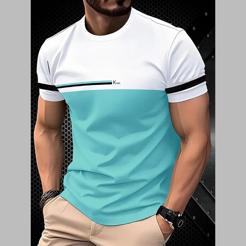 Neues Sommer-T-Shirt für Herrenmode Persönlichkeit Vielseitig bedrucktes Herren-T-Shirt Top 5XL grün