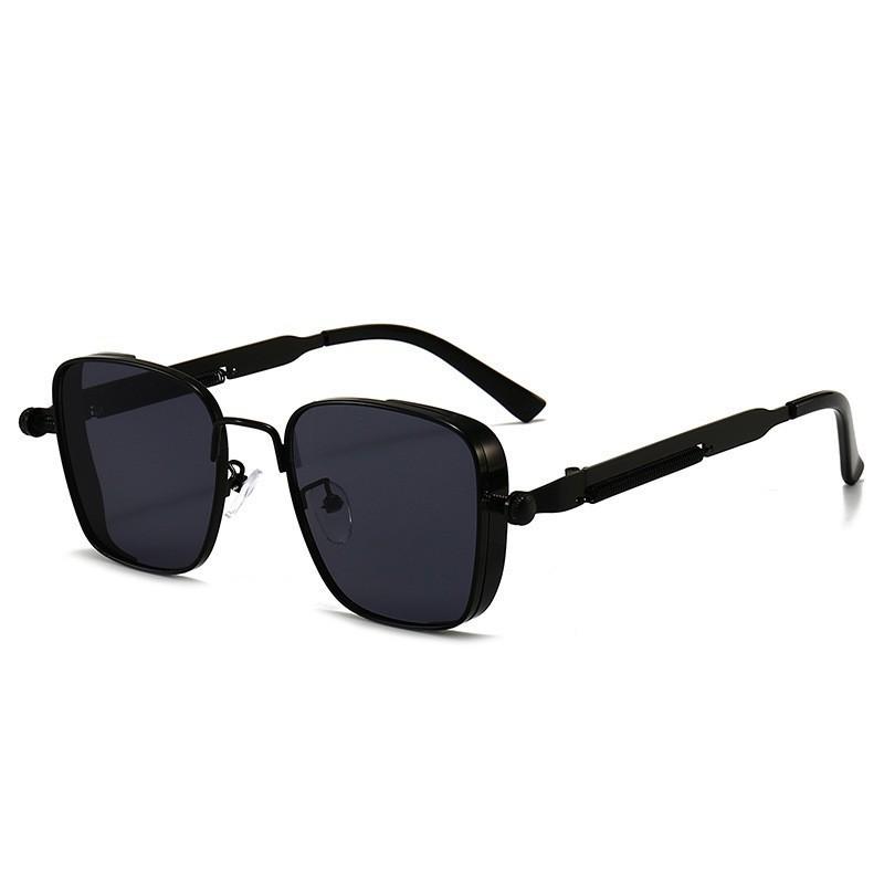 Polarisierte Sonnenbrille Herren High-End Schön Fahren Spezial Anti-UV Hohe Qualität Metall Punk Modetrends Sonnenbrille coole schwarze