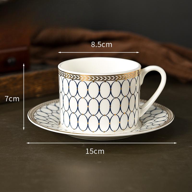 Keramik Kaffeetasse High End Exquisite Nachmittagstee Tasse High End Leichter Luxus High Value Tasse Untertasse Set Damen Latte Tasse 260ml