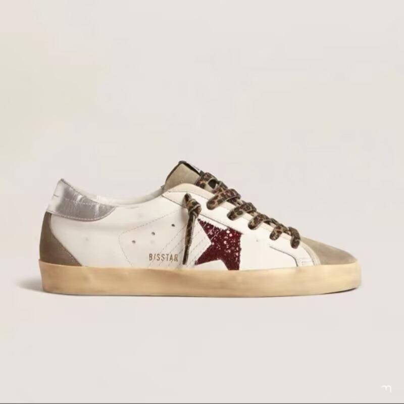 Leder Stern neue flache Sohle Innenhöhe Erhöhung Herren und Damen Freizeit Kleine Weiße Schuhe Retro Kleine Schmutzige Schuhe Board Schuhe Herren 36