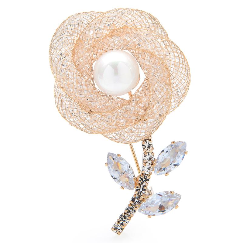Neue Kristall-Blumen-Broschennadeln für Damen Unisex Allround-Blumen-Party-Freizeit-Broschen Geschenke