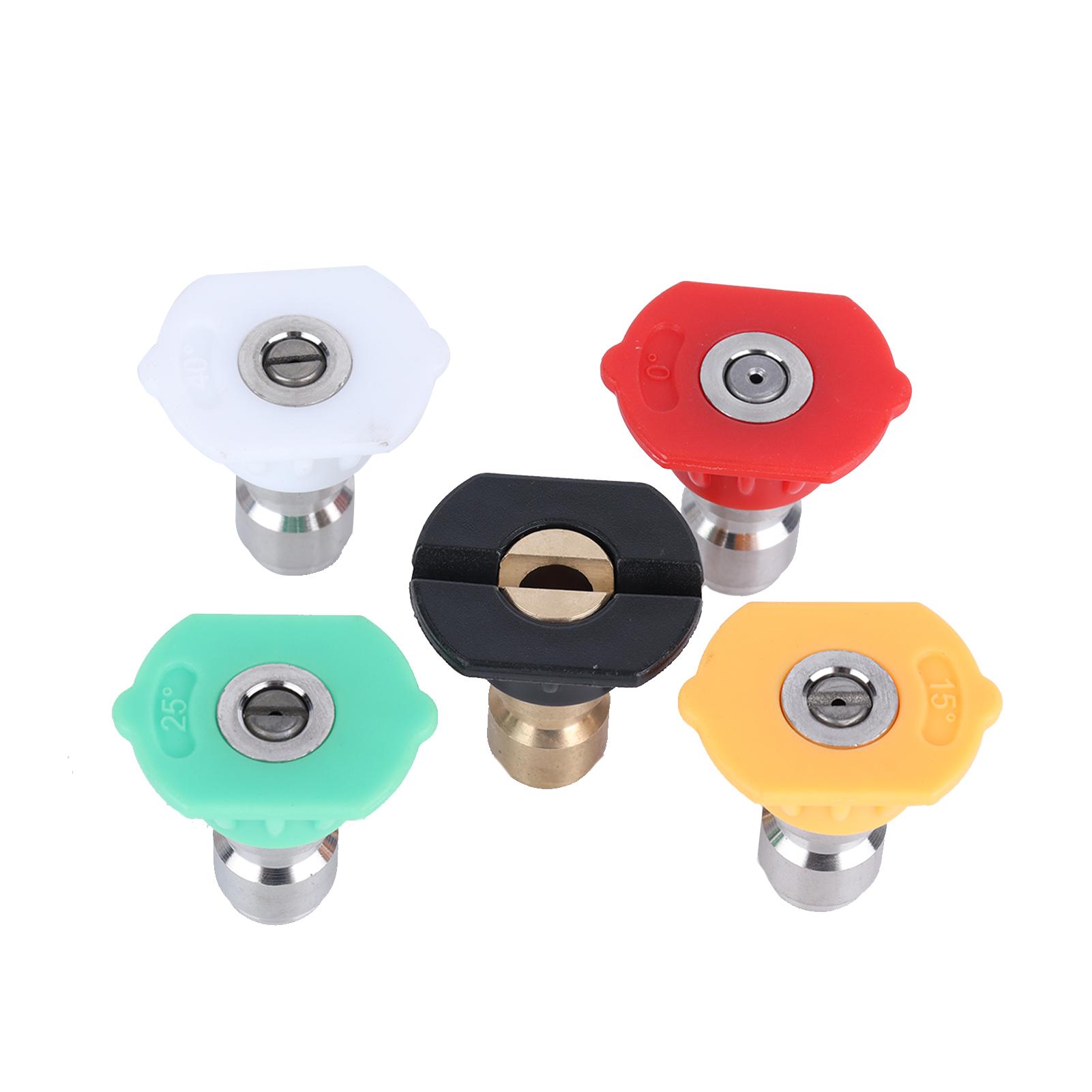 5 Stück Edelstahl Hochdruckreiniger Sprühdüsenspitzen Schnellverbinder Hochdruckreiniger