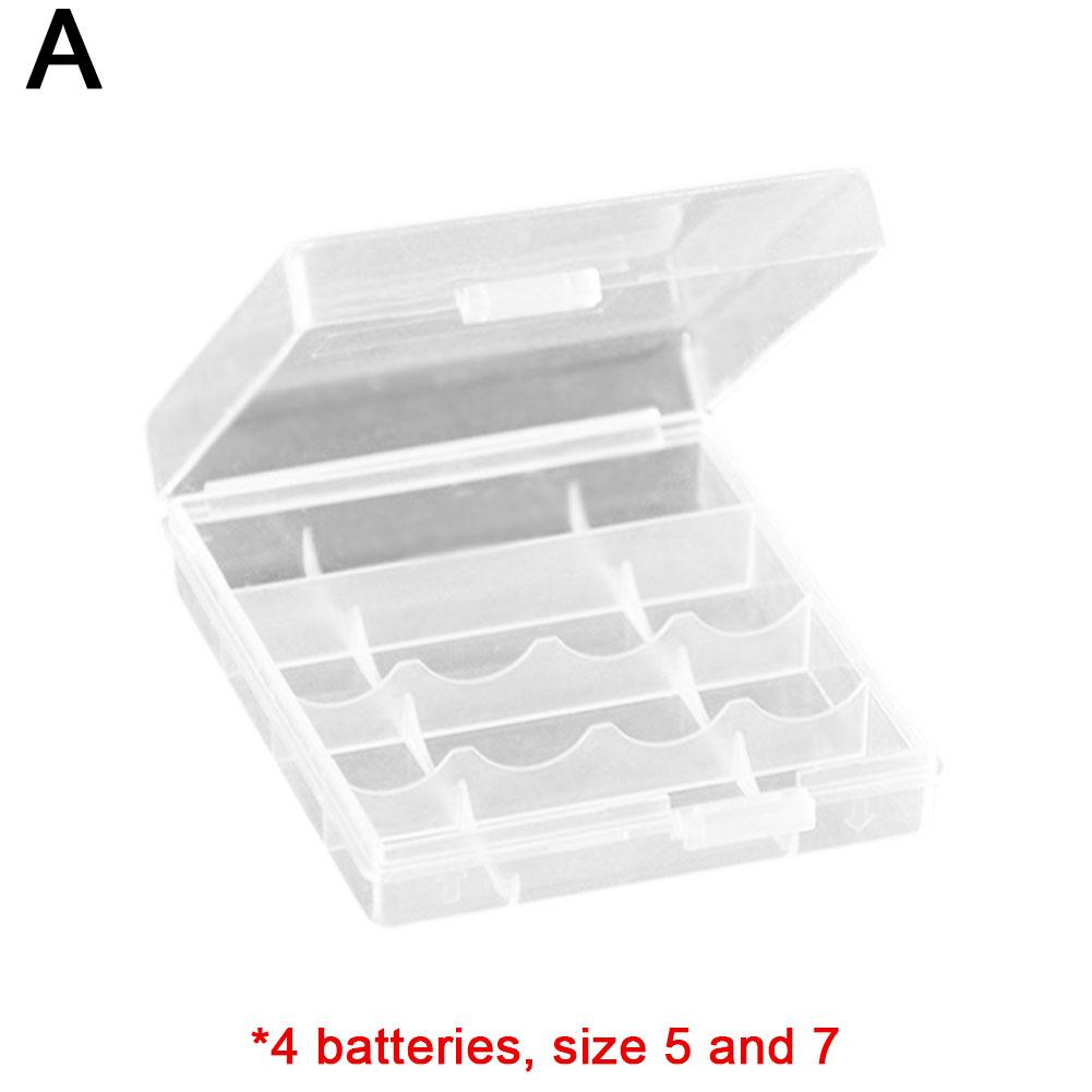 Batterie Aufbewahrungsbox 4/24 Slots AA Batterie Aufbewahrungskoffer Halter Batterie Organizer Fall Transparen U4S5 4 AA-1pcs