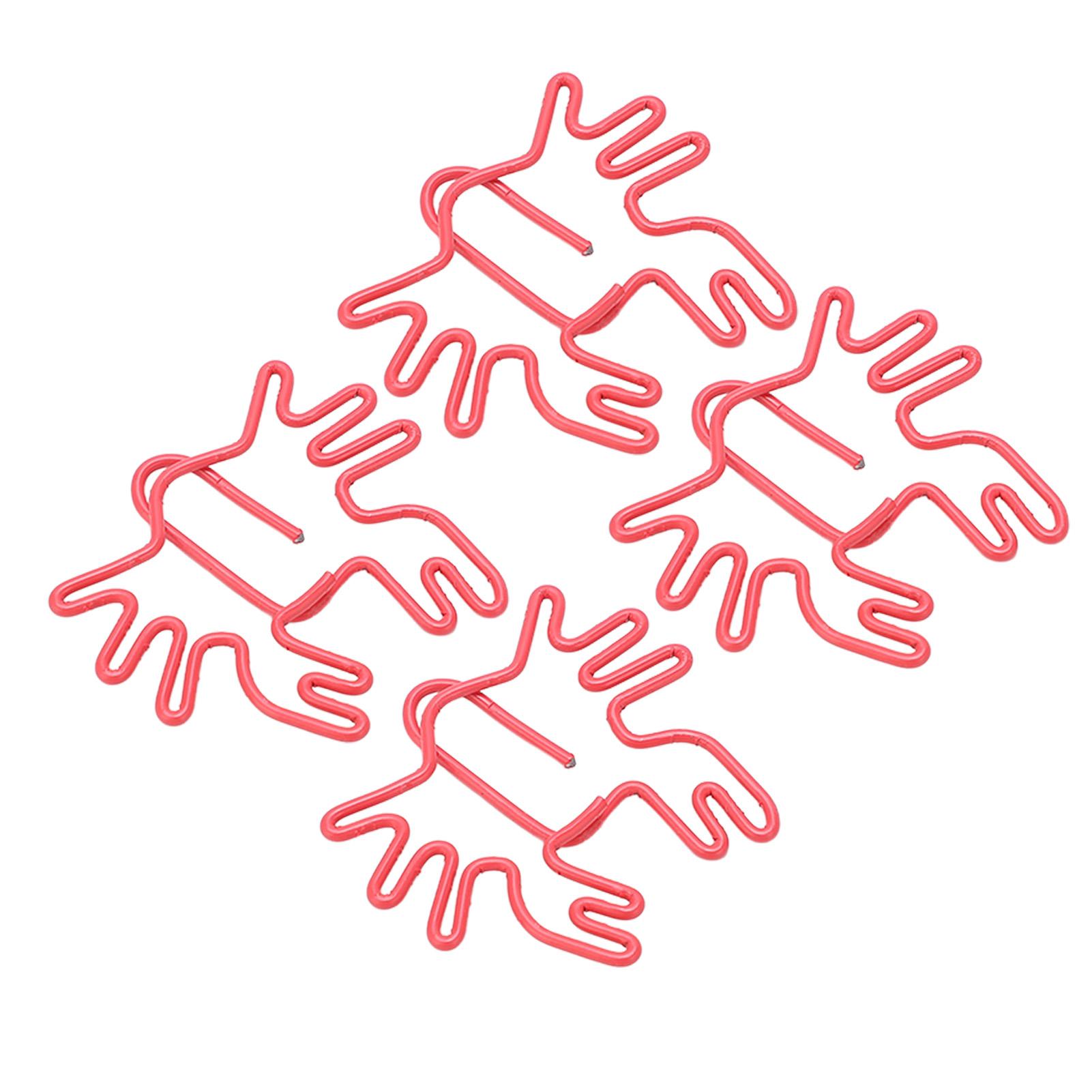 100 Stück Kinder Büroklammern Krabbenstil Metall Exquisite Farbe Breite Anwendung Niedliche Büroklammern für