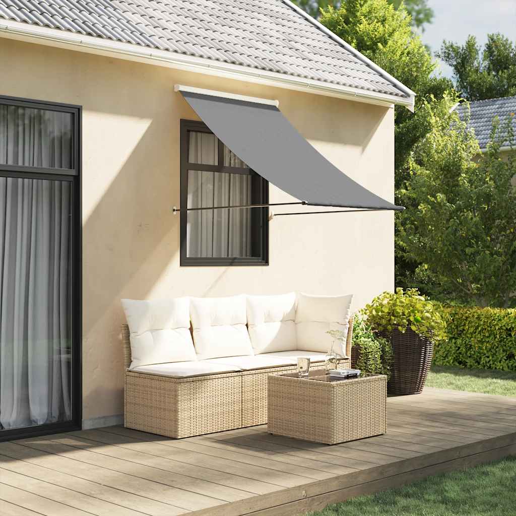 Vidaxl Markise zum Einrollen, Anthrazit, 150 x 150 cm, Stoff und Stahl
