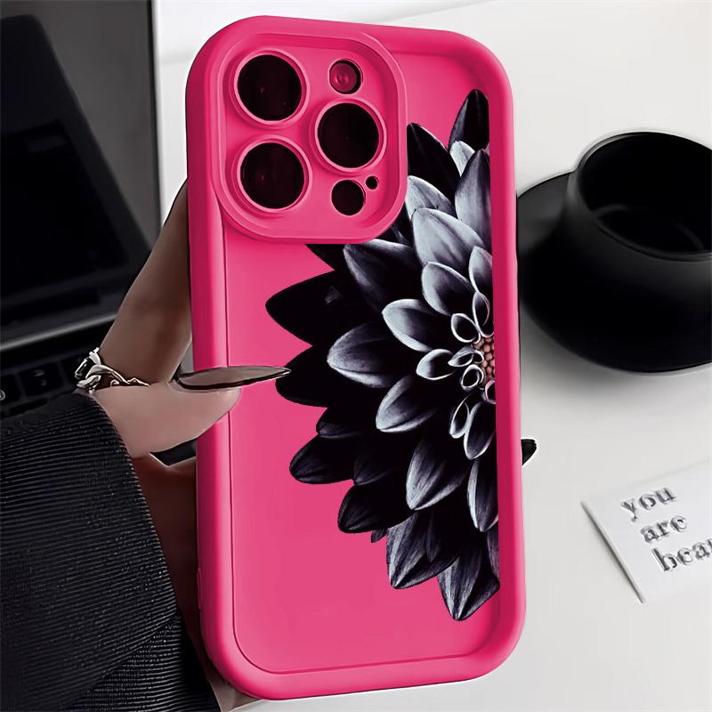 Blumen-Handyhülle für iPhone 13 Hülle iPhone 15 14 Pro Max 11 12 XR XS X 7 8 15 Plus SE 3 Stoßfeste Stoßstangen-Silikonhülle For iPhone 12