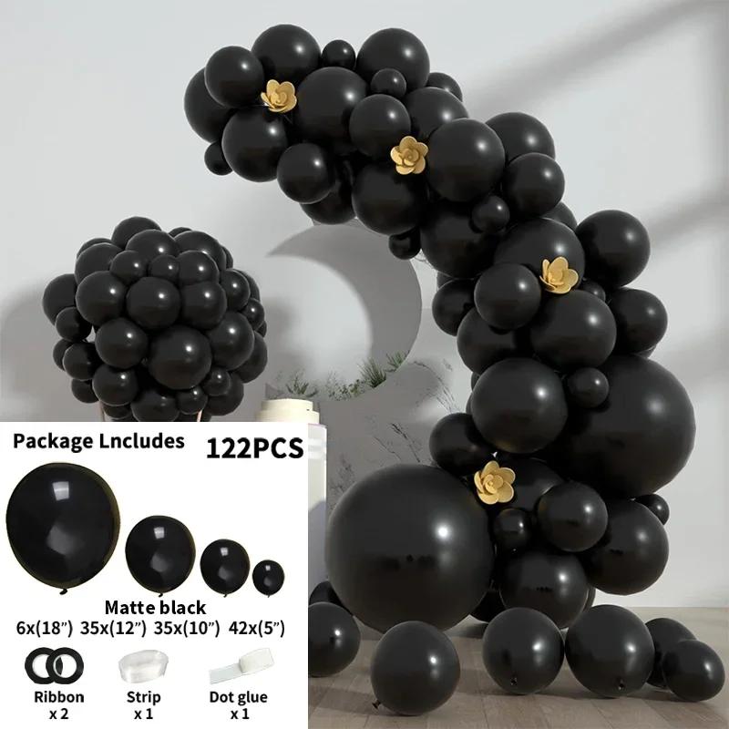 Schwarz Weiß Rot Ballon Garland Arch Kit Glücklich Geburtstag Party Dekoration Kinder Hochzeit Geburtstag Ballon Latex Ballon Baby Dusche Round&set
