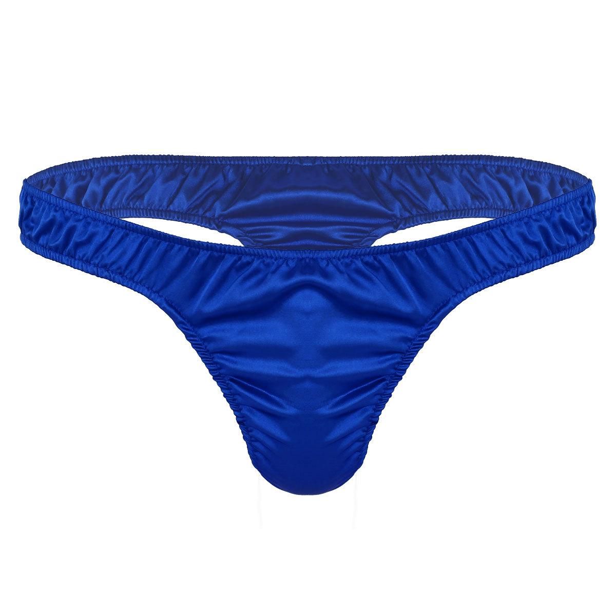 Einfarbige Herren-Badehose, sexy Badehose mit niedriger Taille, Strand-Badeshorts XL blau