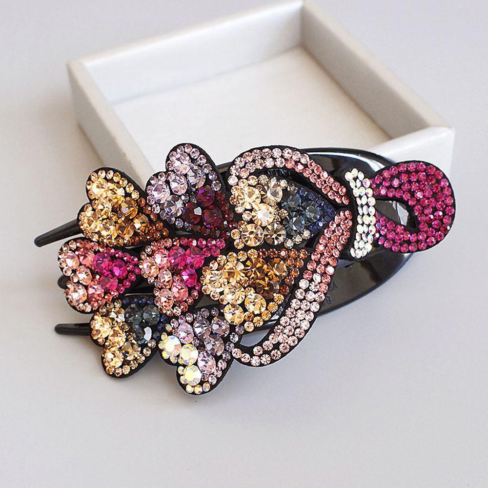 Temperament Dame Strass Haar Zubehör Entenschnabel Clip Frauen Haar Klaue Koreanischen Stil Haar Clip A