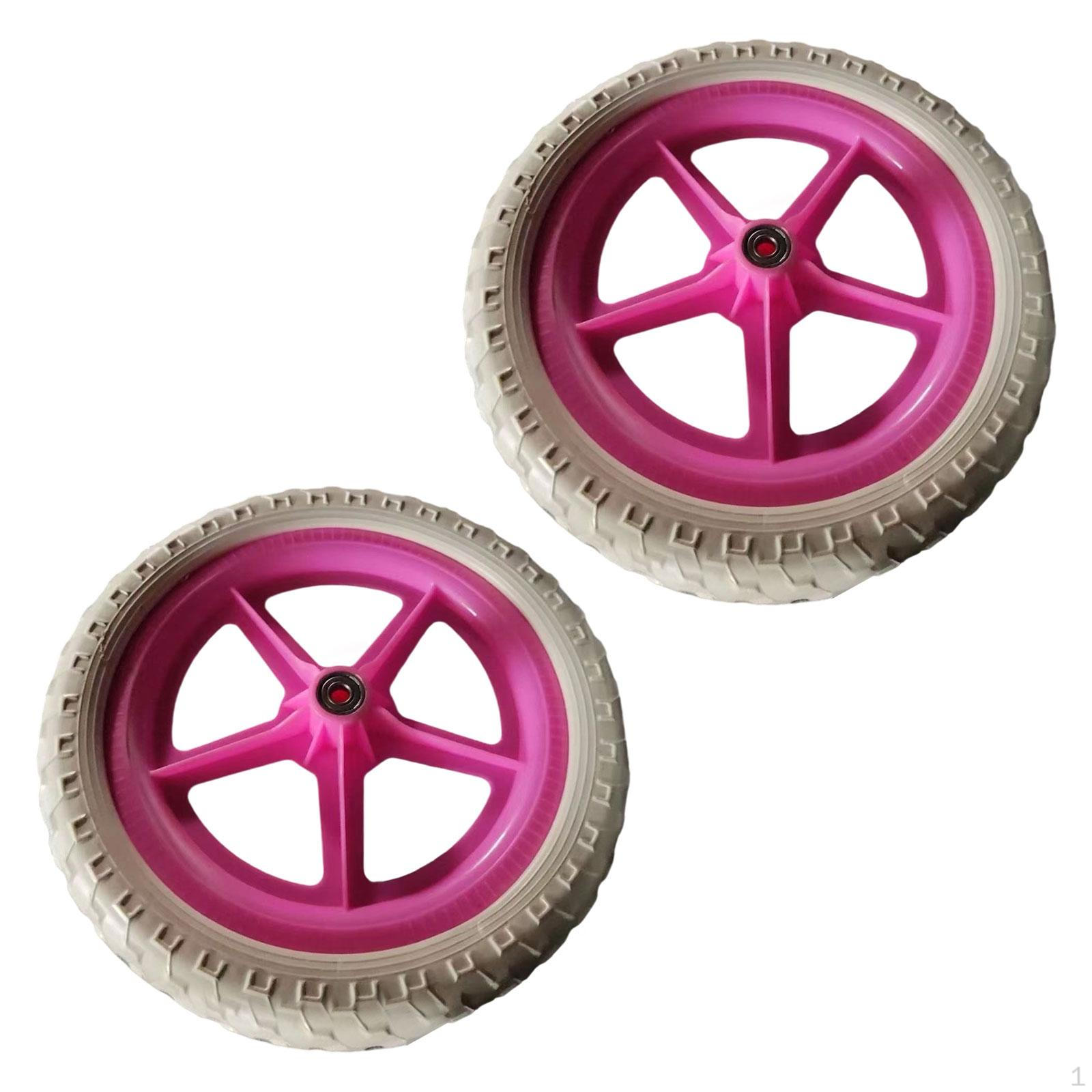 1 Paar Laufrad Ersatzräder Leichte Fahrradzubehör Trainingsreifen 27 cm rosa