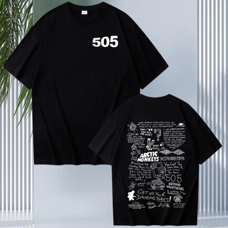 Neues Baumwoll 505 Shirt Arctic Monkey Musikshirt Arctic Monkey Merchandise Geschenk Arctic Monkey Fans Rundhals Kurzarmshirt XXL