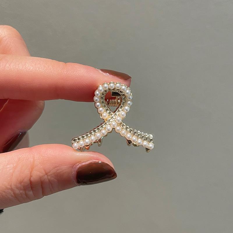 Mini Perle Diamant Haar Klaue Frauen Mädchen Retro Strass Blume Krabben Klaue Clip Kleine Haarnadeln Haar Krabbe Mädchen Haar Zubehör