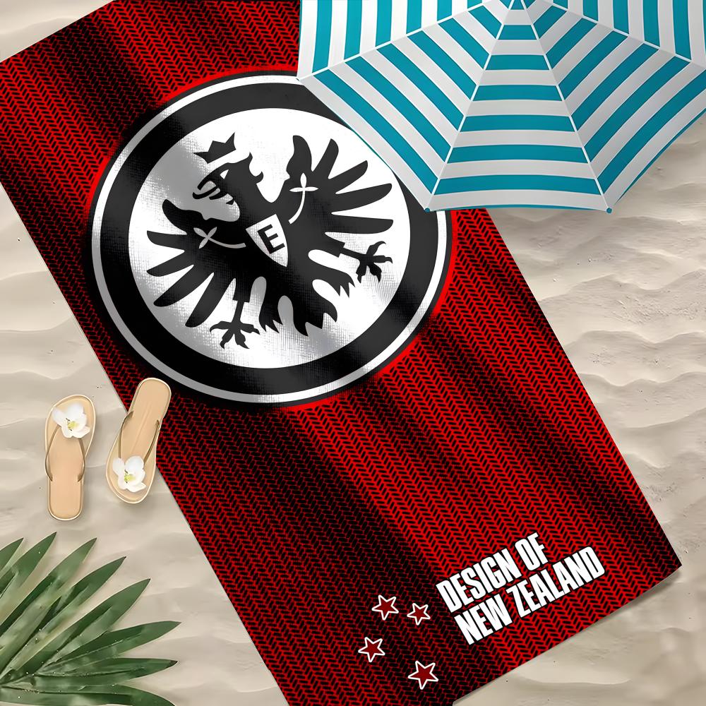 Sport E-Eintracht F-Frankfurt Cooles Handtuch Polyester Strandtuch Schnelltrocknend Sandfrei Badetuch für Sommer Pool Reise Urlaub 60x35CM