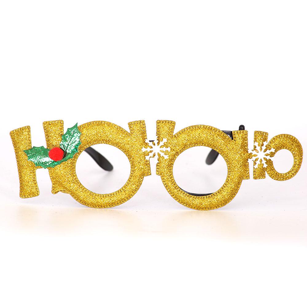 Weihnachtsgeschenk Erwachsene Kinderspielzeug Weihnachtsmann Schneemann Brille Weihnachtsdekoration Brille Golden HOHO