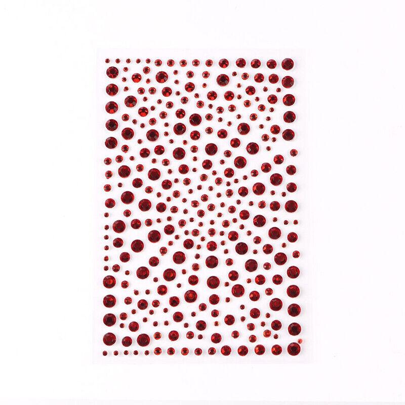 Augen-Körper-Gesichts-Edelsteine, selbstklebender Strass-Aufkleber, Gesichts-Juwelen, zum Aufdrücken von Tätowierungen. rot