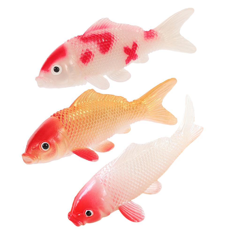 3 Stück lebensechte künstliche Koi-Fische Kunststoff Goldfische schwimmende Dekoration für Aquarium Tank schwimmende Fische aus Kunststoff