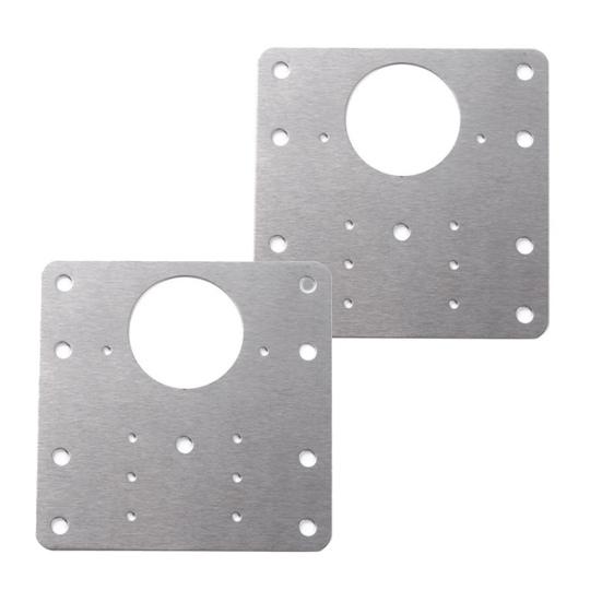 Scharnier-Reparaturplatte, hochfester, rostfreier Edelstahl, reißfeste Schrankscharnierplatte für Kleiderschränke, 2 Stück A
