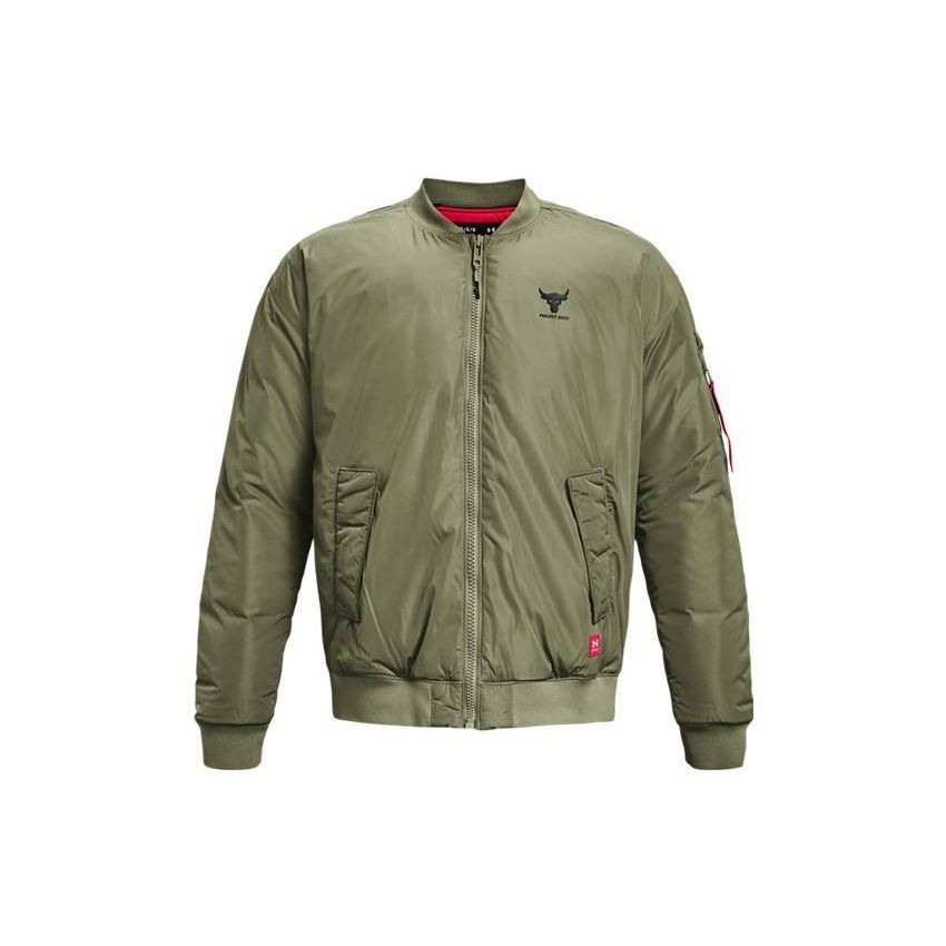 Under Armour Logo Print Lässige Langarmjacke Herren Jacken Grün 1374425-346 M