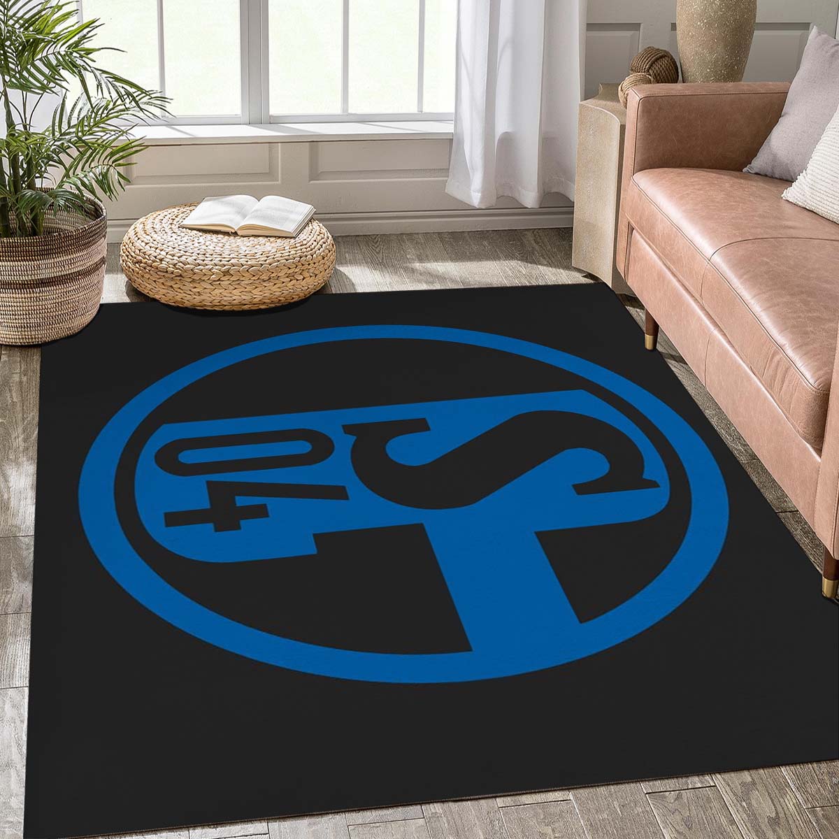 Schalke 04 Fußballfeld Umriss Teppich, Rutschfeste Fußmatte mit Offiziellem S04 Wappen Aufdruck, Sport Deko Teppich für Fan-Höhle & Schlafzimmer 60x90cm( 23x35in )