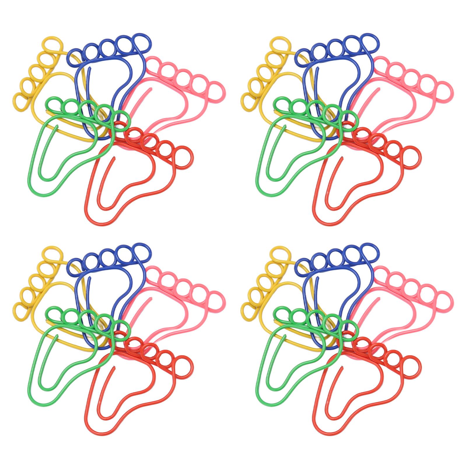 100 Stück Fußabdruck Büroklammern Erhöhte Rutschfestigkeit Galvanisierungsverfahren Metallische Büroklammern für