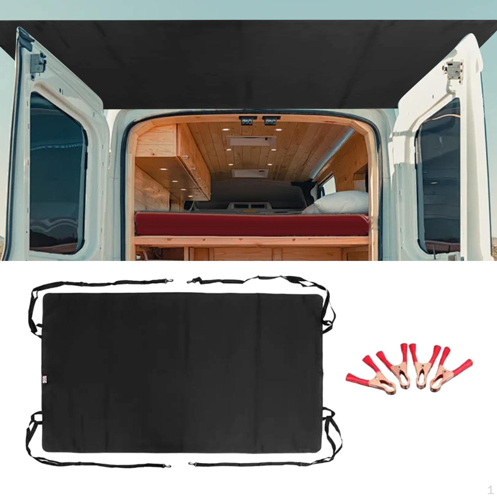 RV Heckschuppen-Tür-Markisen-Abdeckung für VW T5/T6 Campervan Leichtgewicht Schwarz 176x114cm
