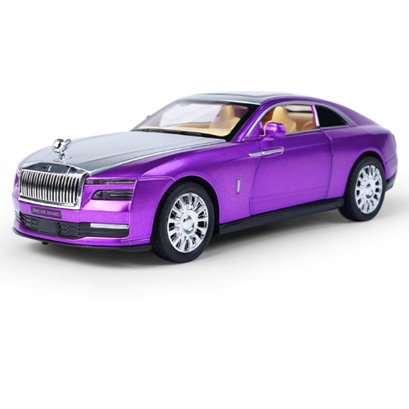 1/32 Rolls-Royce Spectre Legierung New Energy Automodell Druckguss Metall Luxy Auto Fahrzeuge Automodell Simulation Ton und Licht Kinderspielzeug Geschenk violett