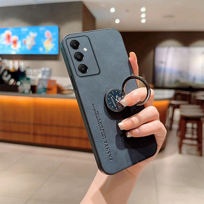 Für Samsung Galaxy S24 FE 5G Hülle Leder Stoßfeste Handyhülle Für Samsung Galaxy S24 Ultra S23 Plus S22 S21 S20 Auto Magnetischer Ringhalter Rückseite Samsung S20 FE blau