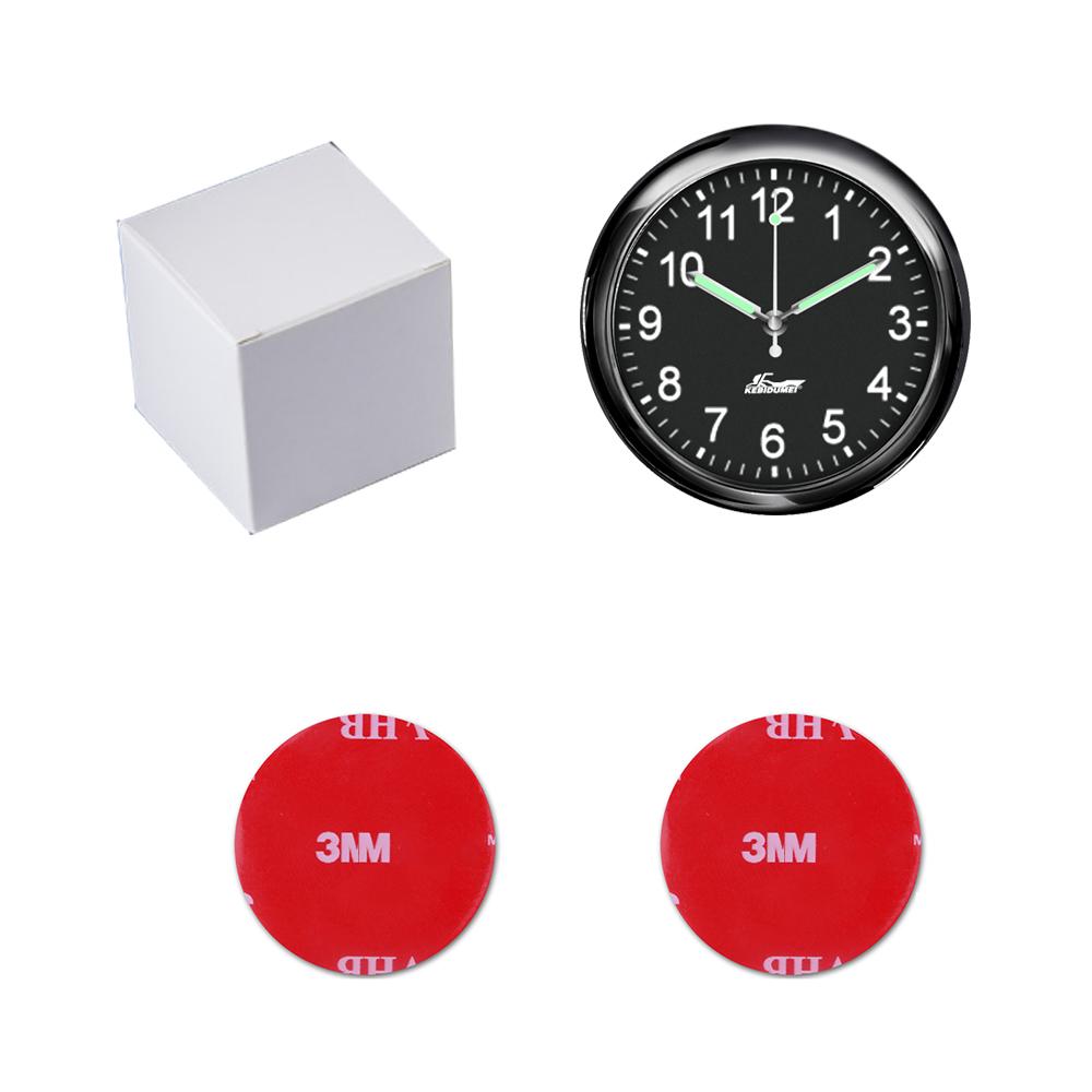 40MM Autouhr Leuchtende Digitaluhr Mini Auto Air Vent Quarzuhr Autozubehör schwarz