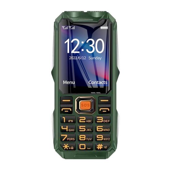 Intelligentes Senioren-Handy, hochauflösendes Doppel-Taschenlampenlicht, mehrsprachiger Vibrationsanruf, Senioren-Handy grün