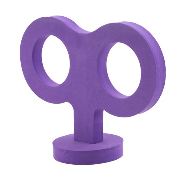 Selbstklebende Autos Dekor Uhrwerk Spielzeug EVA Autos Aufziehschlüssel Uhrwerk Aufziehschlüssel Universal Aufkleber Außendekoration violett