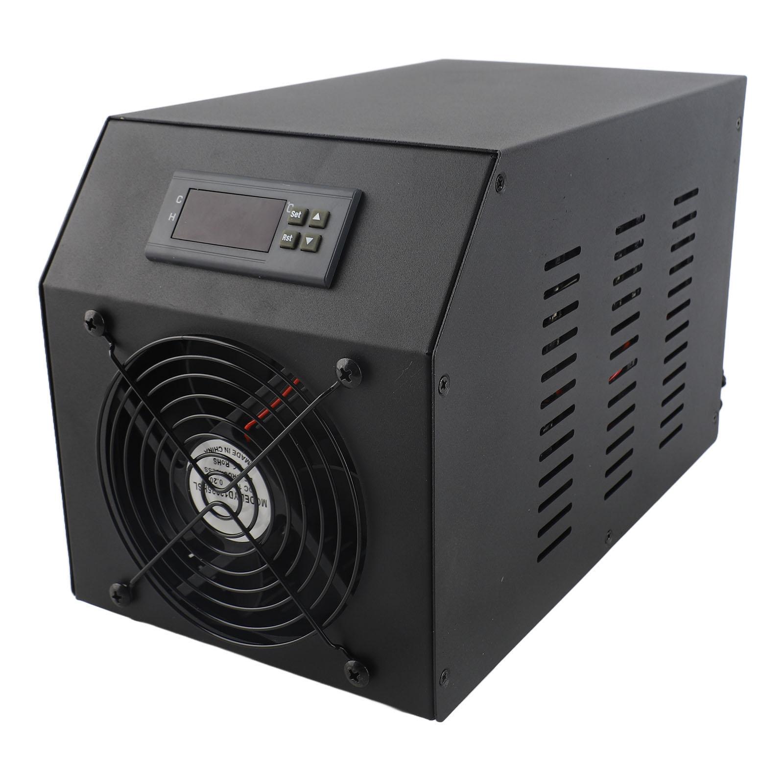 Aquarium Kühler 16 Gallonen 60L 1/4PS für Hydroponiksystem Wasserfischbecken Kühlsystem Heizung 2 in 1 EU 220V black