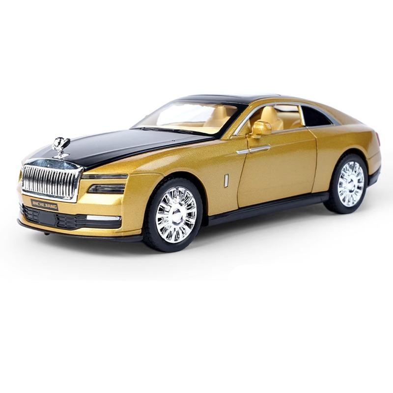 1/32 Rolls-Royce Spectre Legierung New Energy Automodell Druckguss Metall Luxy Auto Fahrzeuge Automodell Simulation Ton und Licht Kinderspielzeug Geschenk goldgelb